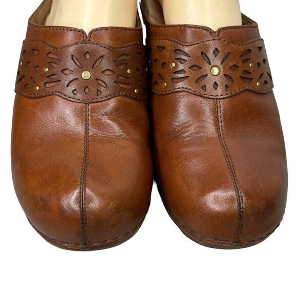 Dansko Pavan Heritage Brown Leather Mid Wedge Mule Womens‎ Size 9.5/40 M - Picture 2 of 11